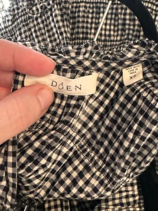 Doen Mallory Dress Gingham Xs - Picture 4 of 7